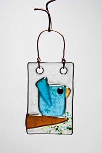 Aqua Bird Glass Suncatcher