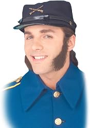 Brown Mutton Chops Side Burns (As Shown;One Size)
