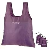 Reusable Shopping Tote / Grocery Bag by ChicoBag - 4 Pack - Purple