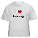 I Love/Heart Genealogy Adult T-Shirt Various Colors