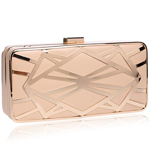 Keller Womens Rectangular Block Evening Bag Hard Case Clutch Handbag Purse for Women-C2