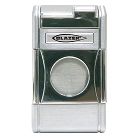 Blazer Optimus Cigar Lighter with Magnetic Cigar Cutter - Silver