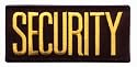 SECURITY Guard Officer Small Uniform Jacket Patch Emblem Insignia Badge 4-1/4 x 2" (2 INCLUDED, PAIR !)