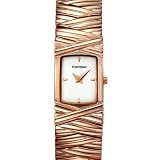 Women's White Dial Rose Gold Tone PVD Stainless Steel