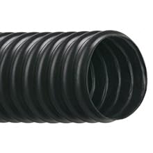 Hi-Tech Duravent Vac-U-Flex TPE Series Thermoplastic Vacuum Hose, Black, 3/4" ID, 29/32" OD, 25' Length