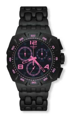 Swatch Herren-Armbanduhr Black Dunes Pink SUIB410