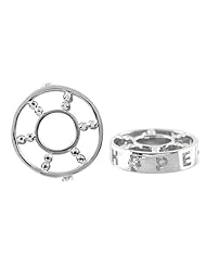 Storywheel® Created White Sapphire Hope Bead / Charm in 925 Sterling Silver