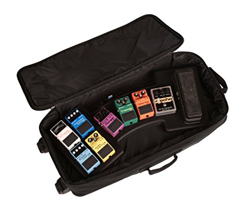 Gator Cases G-MEGA-BONE-W Large Curved Pedal Board with Rolling Nylon Carry Bag