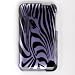 Premium Designer Hard Crystal Snap-on Case for Apple iPod Touch 2, 3, 3rd Generation 8GB, 32GB, 64GB - Cool Safari Purple Zebra Full Face Print