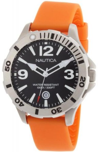 Nautica Men's N15544G BFD 101 Black Dial Diver Watch Box Set