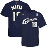 NBA adidas Cleveland Cavaliers #18 Anthony Parker Navy Blue Net Player T-shirt (X-Large) Amazon.com