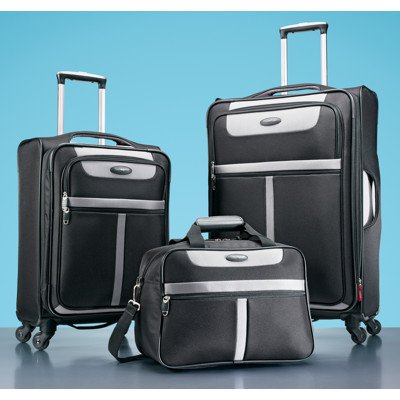 Samsonite 3-pc Luggage Set with 27" Check-in 4-wheel Spinner & 21" Carry-on 4-wheel Spinner & Boarding Bag