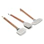 Charcoal Companion Big Head Rosewood Handle Grilling Tongs