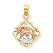 14k & Rose Gold w/Rhodium Double Dolphins in