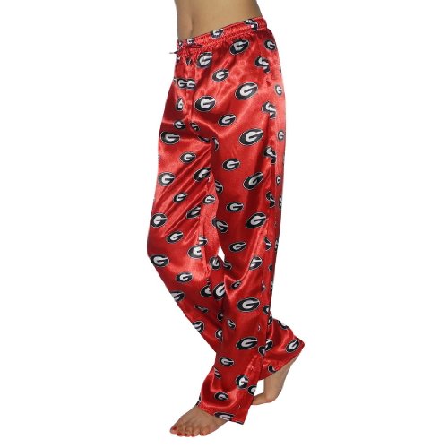 Womens NCAA Georgia Bulldogs Comfortable Fit Sleepwear / Pajama Pants - Red & Black (Size: XL)