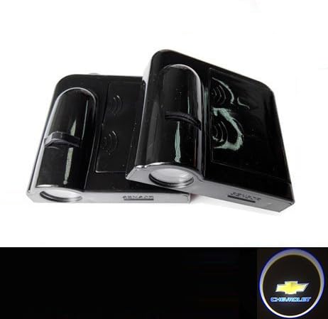 Dandyd® Car Logo Ghost Shadow Emblems Wireless Door Sensor Lights No Drill Type Led Laser Door Shadow Light Welcome Projector Lamp Exterior Courtesy Lamp 2pc Pack (Chevrolet（051）)