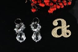 Swarovski Crystal Baroque Pendant Earring - Crystal (Anna)