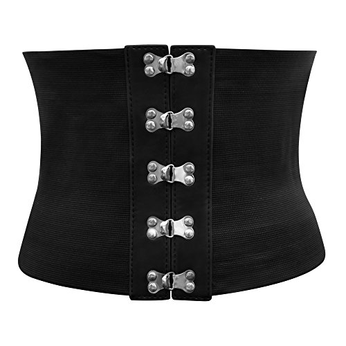 Black Butterfly 8 Inch Elastic Corset Waist Belt
