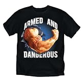 Baseball ARMED AND DANGEROUS ARM Black T-shirt