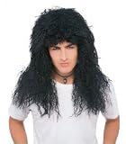 Heavy Metal Wig (black) Rock Band New Wave Member Adult Halloween Accessory (B765)