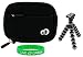 Neoprene Sleeve (Super Black) Case and Premium Tripod for JVC PICSIO GC-FM1BUS HD Camcorder Purple