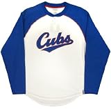 Chicago Cubs MLB Baseball Mens "CHANGE UP" Henley, Long Sleeve Shirt (Large)