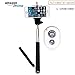 New Design Leapcama Self Portrait Self Shot Monopod Selfie Stick With Phone Holder For Samsung iPhone Blackberry With Bluetooth Remote Camera Wireless Shutter (blackMonopod+WhiteRemote)