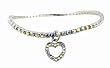 Anklet - A19 - Swarovski (tm) Crystal - Stretch ~ Clear AB w/ Heart Charm