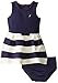 Nautica Baby-Girls Infant Ottoman Dress with Stripe Skirt and Bow At Waist