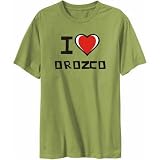T-Shirt Mens Olive Green I love Orozco  Last Names