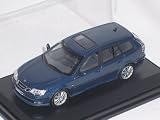 SAAB 93 9-3 ESTATE CAR 2004 BLUE WITH PEDESTAL AND VITRINE 1/43 MODEL CAR