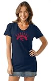 New York Rangers Women's Tri Blend V Neck T-Shirt- by Alyssa Milano