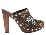 Miu Miu By Prada Women's Stitched Clog Heels Shoes