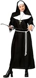 Womens Costume Religious Long Dress Roman Catholic Nun Outfit Nun's Habit Black White Hood