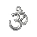 Rhodium Plated Pewter Om Ohm Aum Hindu Pendant 22mm (1)