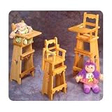 3 Doll High Chair Plans (Woodworking Project Paper Plan)