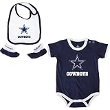 Dallas Cowboys 2010 Newborn/Infant Creeper, Bib, and Bootie Set
