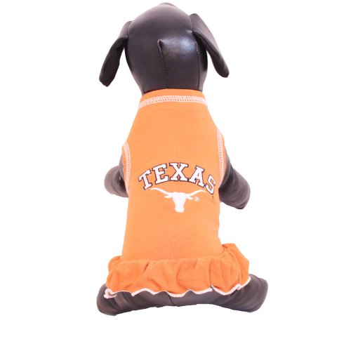NCAA Texas Longhorns Cheerleader Dog Dress (Team Color, Tiny)