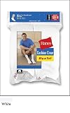 CUSHION CREW - BIG AND TALL - WH W/GY HEEL & TOE Socks 6 Pack