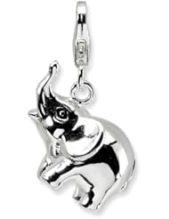New Amore La Vita Sterling Silver 3-D Elephant Charm with Lobster Clasp
