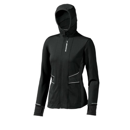 Brooks Women's Utopia Thermal Hooded Jacket,Black,Large