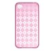Premium TPU Flexi Argyle Gel Skin for Apple iPhone4, 4th Generation, 4th Gen Flexible See Thru Skin, Hot Pink Checkers Plaid Print