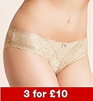 No VPL Low Rise Floral Lace Brazilian Knickers