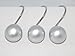 BH Home & Linen Sliver Orbit 12 Shower Curtain Hooks Retro Ball Bath
