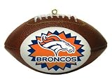 DENVER BRONCOS Mini-Replica NFL Football CHRISTMAS ORNAMENT (Star Design)