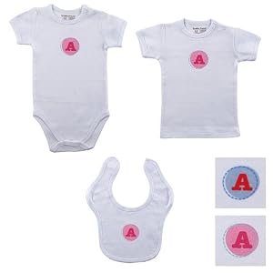 Personalized Initial Baby Clothes Set - A