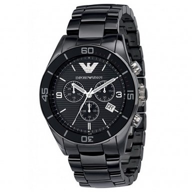 Emporio Armani Black Ceramic Chronograph Mens Watch AR1421