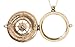 Artisan Owl Compass 4x Magnifying Glass Sliding Top Pendant Necklace, 30