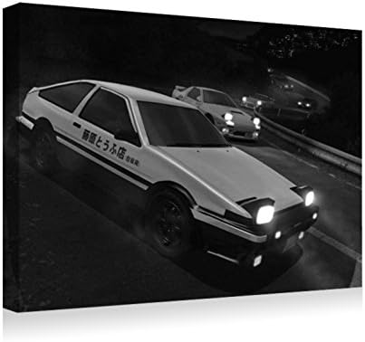 AE-86 leadin- Canvas Prints Wall Art - Wood Board Background Stretched Canvas Wrap Ready to Hang for Home and Office Decoration - 24" x 16"
