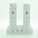 2 Battery Packs + Remote Controller Charger for Wii (Charges 2 remotes simultaneously, batter cover included)